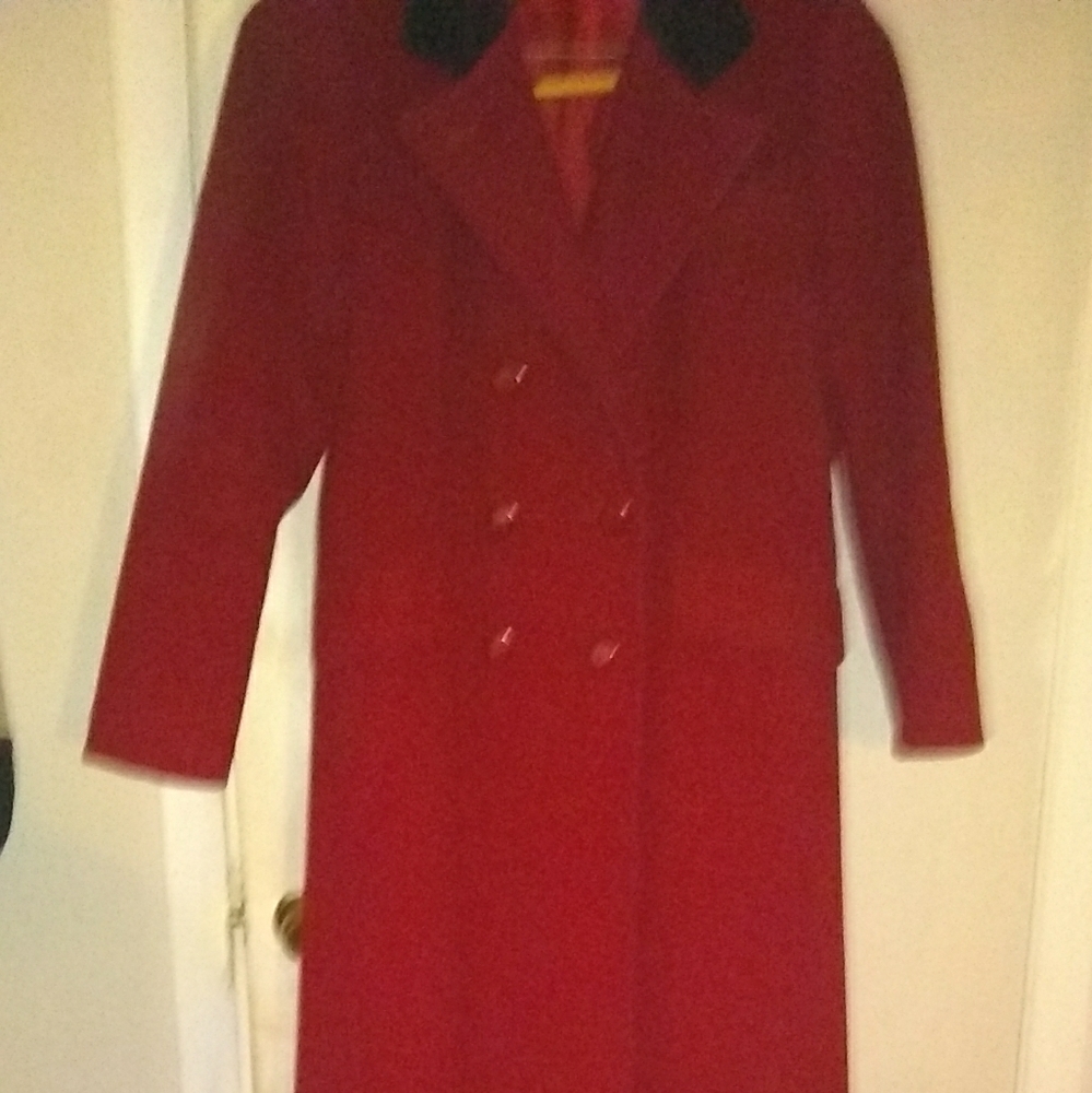 Women's vintage union made wool trench coat